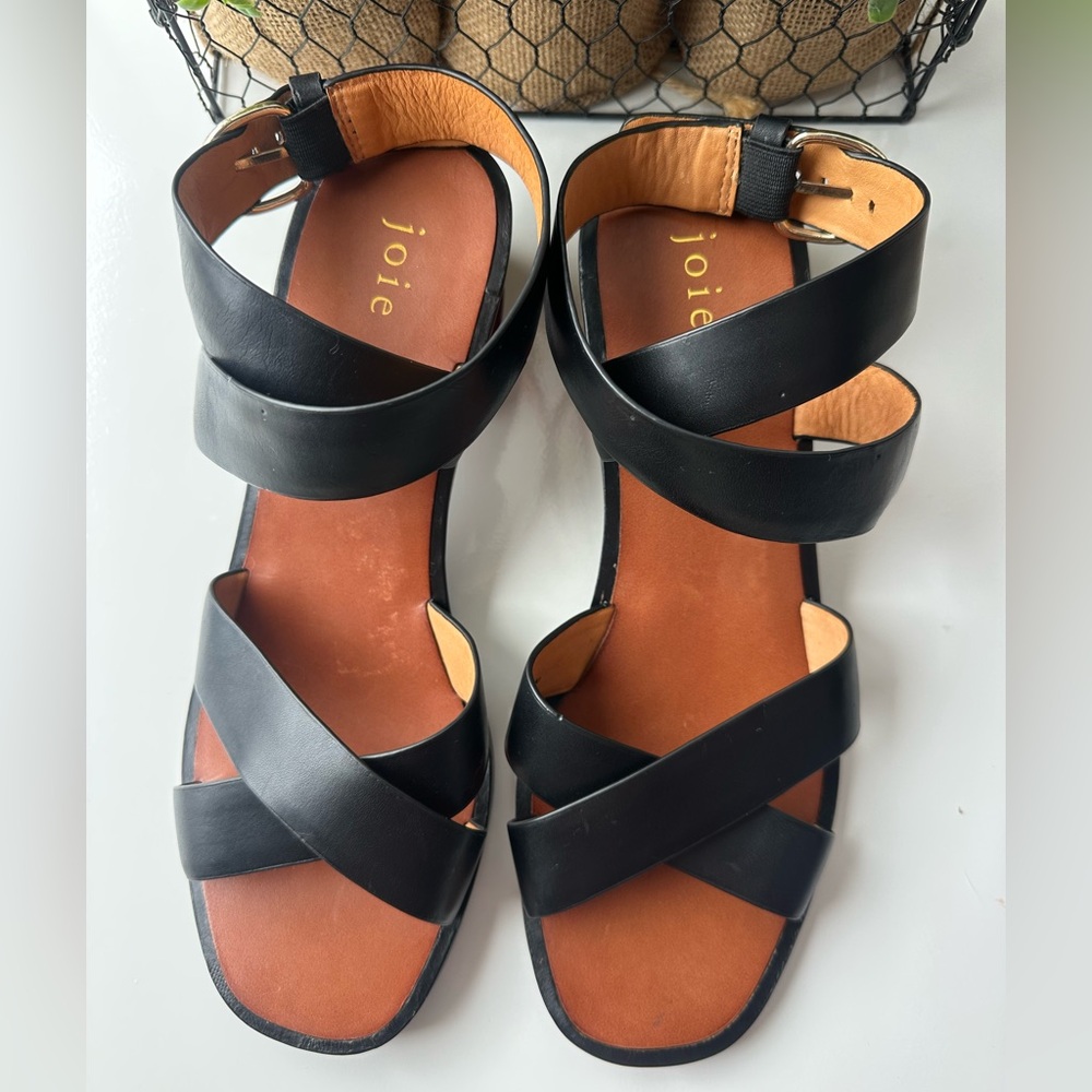 Joie ‘Vero‎ Cuoio’ Black Strappy Women's Sandals Size: 39